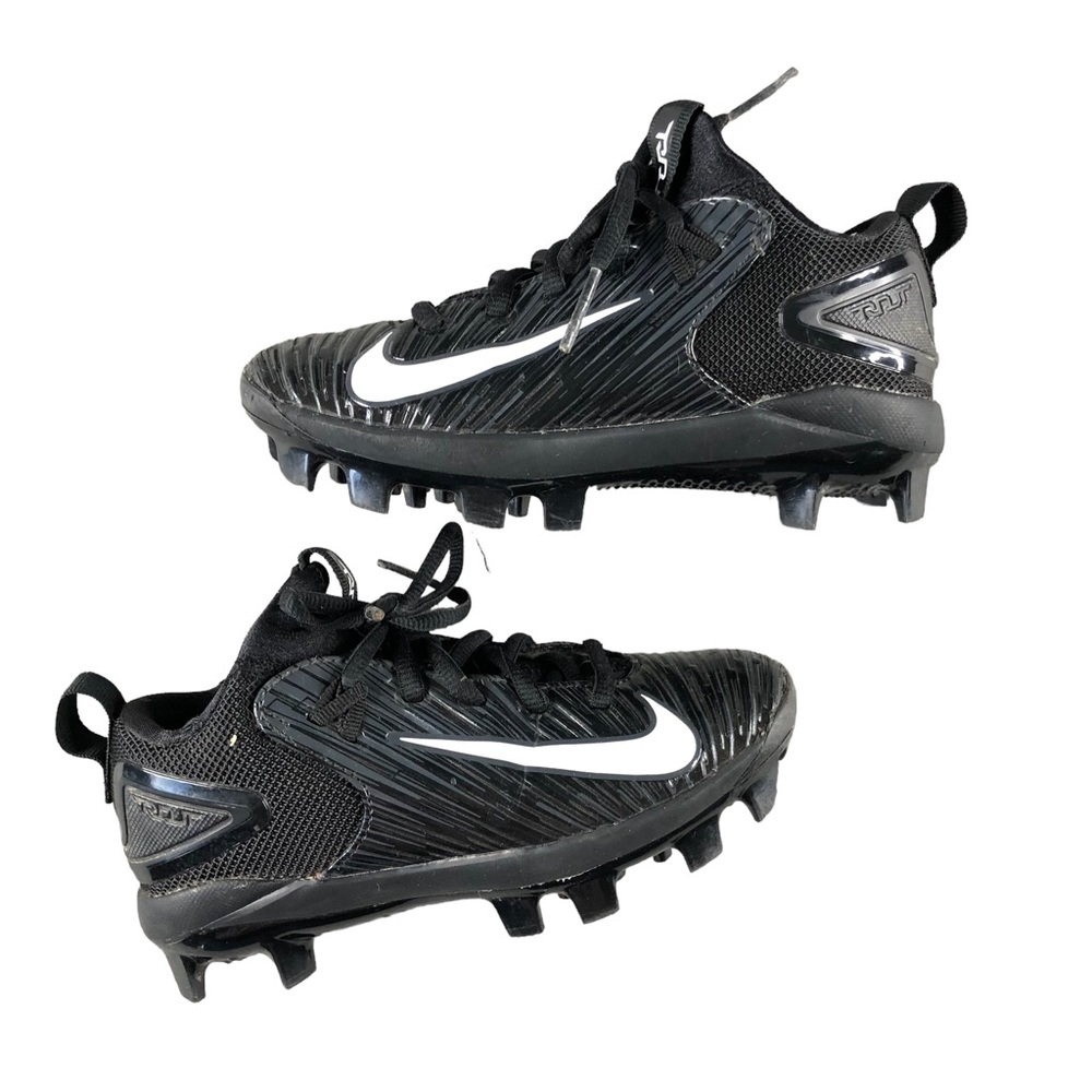 Nike Youth Kids Sz 13C Black Baseball Tball Softball Mike Trout Cleats Cleats,